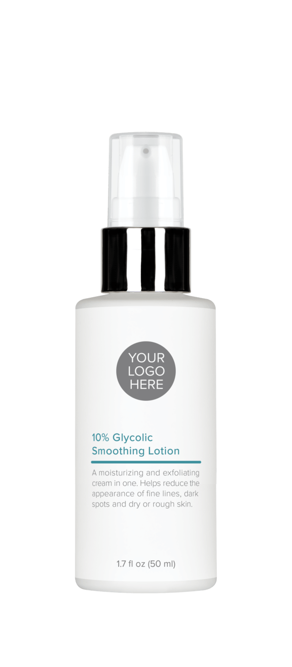 10% Glycolic Smoothing Lotion in opal glass component