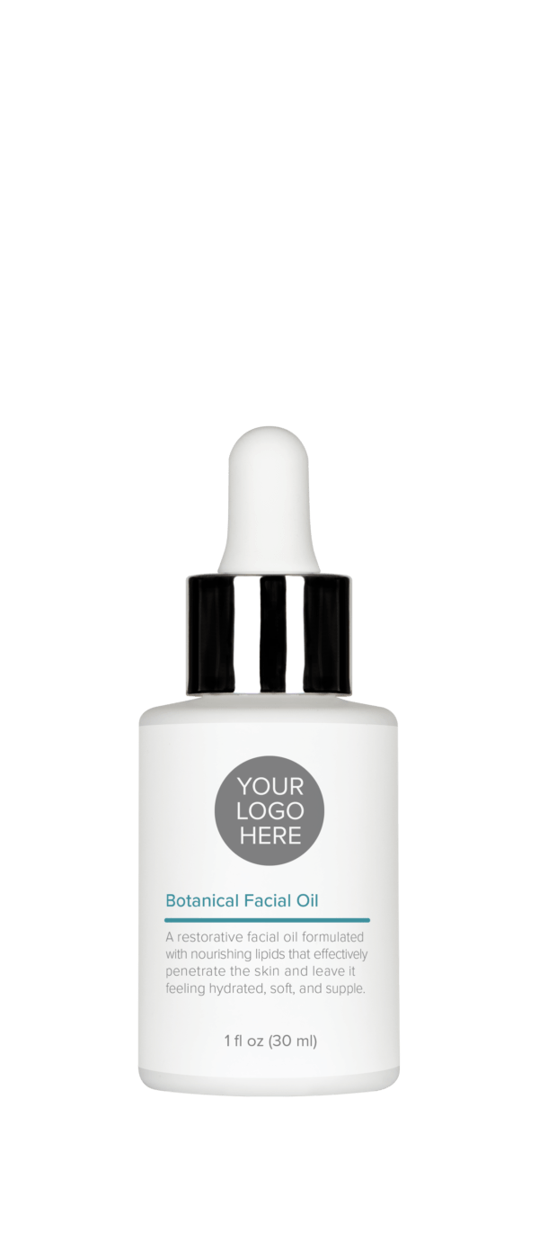 Botanical Facial Oil in opal glass component