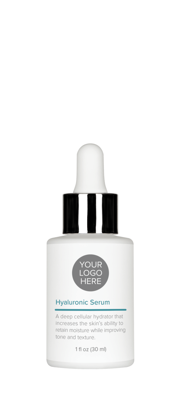 Hyaluronic Serum in opal glass component